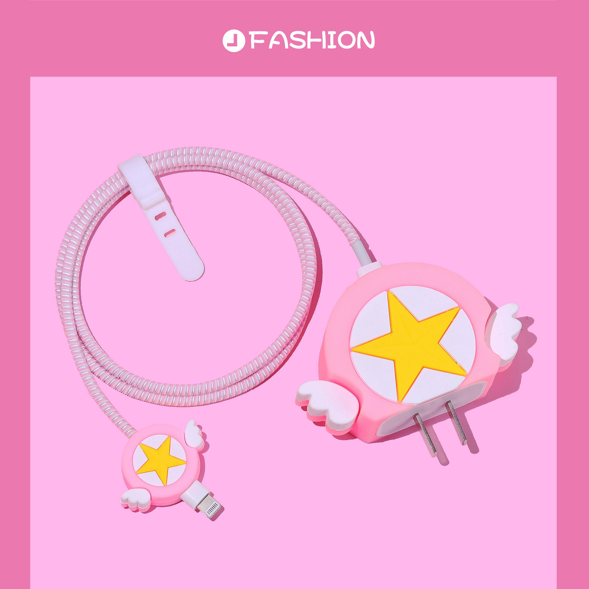 Nuevo cable de datos de dibujos animados cubierta protectora adecuado para Apple carga rápida cabeza 18/20W carga cabeza cubierta protectora Winder