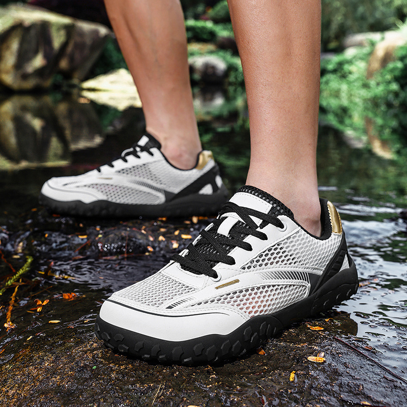 Men's Sports Shoes Cross-Border Large Size Summer New Breathable Mesh Shoes Fashion Trendy Couple Hiking Shoes Wholesale