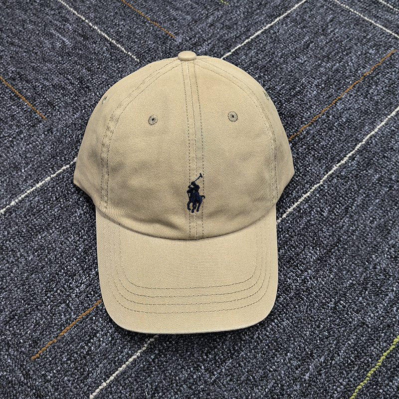 スキャン可能なRLラフハット男性と女性のひさしキャップポニーマーク刺繍グレーソフトトップポロポール野球帽