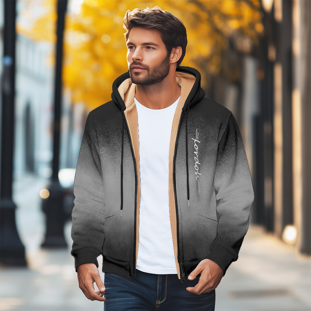 Chaqueta de manga larga de todo fósforo de moda clásica simple, casual diario, cómodo suéter con capucha con cremallera MF12