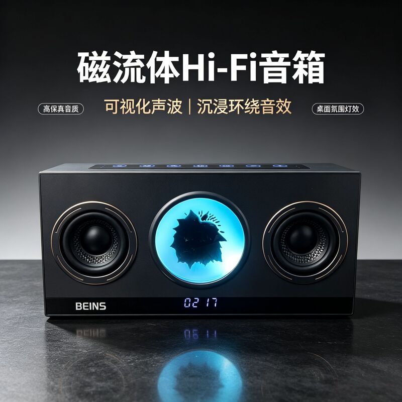 Magnetic fluid Bluetooth speaker subwoofer desktop home computer audio portable stress-relief high-quality creative decoration Magnetic fluid Bluetooth speaker subwoofer desktop home computer audio portable stress-relief high-quality creative decoration
