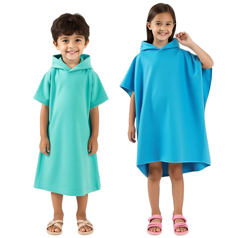Capa de natación para niños de microfibra para niños y niñas bañándose, absorbente de agua y de secado rápido, bata de baño con capucha en la playa