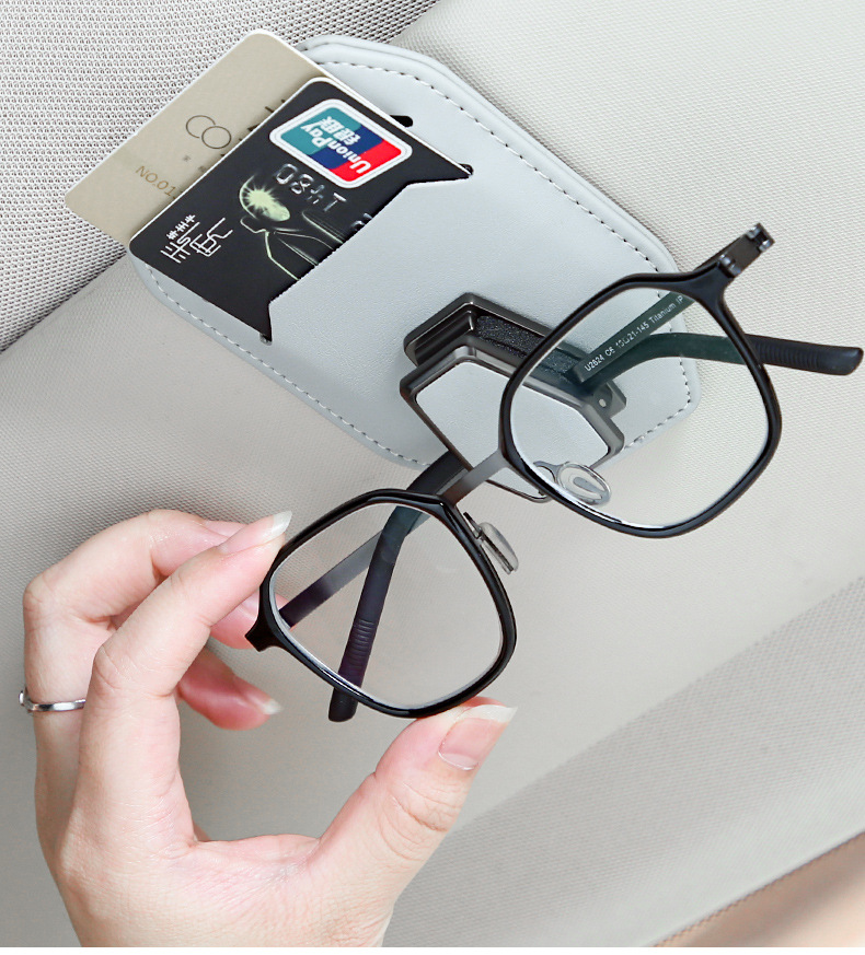 Car Sun Visor Glasses Clip Multifunctional Card Holder Storage Car Sunglasses Storage Creative Bill Holder in the Car