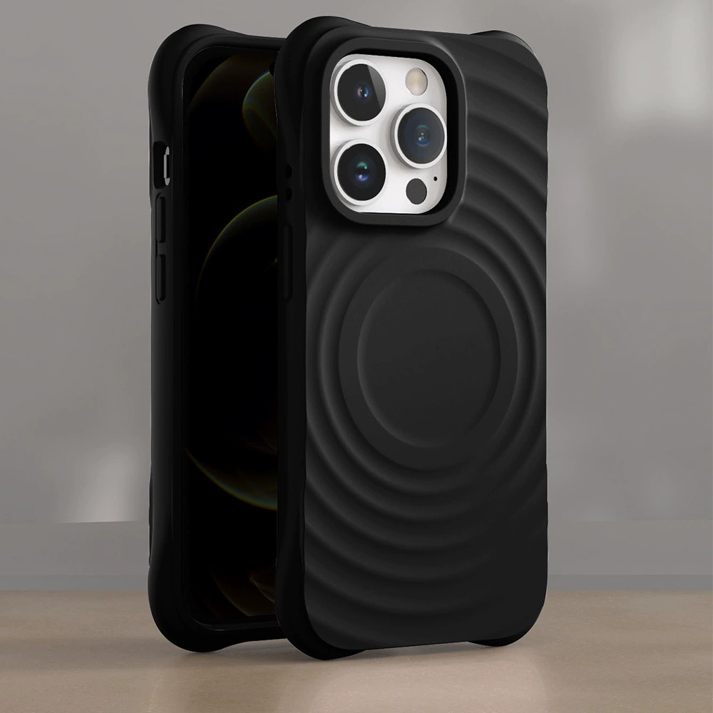 Силиконовый кейс для телефона (совместимо с Apple) для iPhone 16 Pro — 3D текстурированный магнитный дизайн, ударопрочный