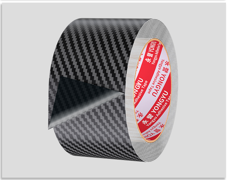 Car Carbon Fiber Pattern Door Sill Strip Anti-Scratch and Wear-Resistant Car Door Anti-Step Sticker Carbon Fiber Tape Sunroof Waterproof Sealing Strip
