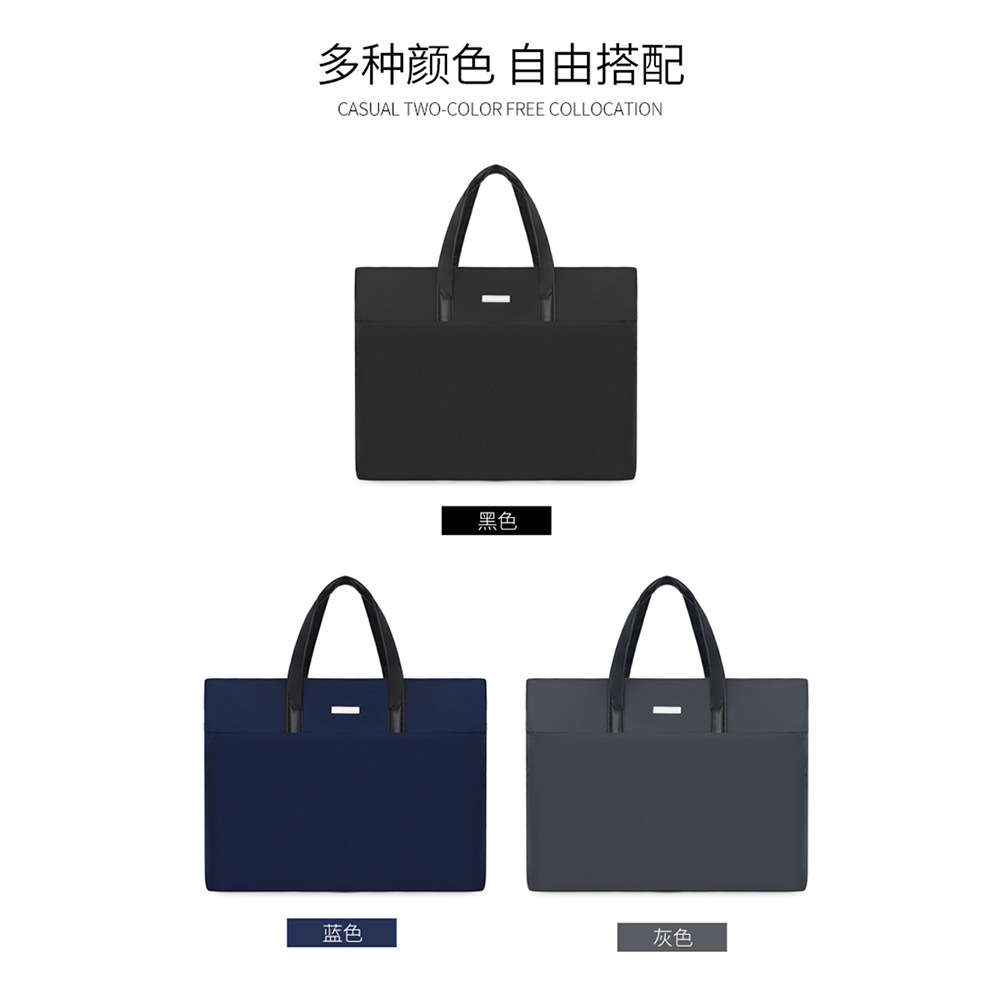 Bolso de mano de hombre transfronterizo de gran capacidad portátil con cremallera archivos bolso de computadora de viaje de negocios bolso de ocio