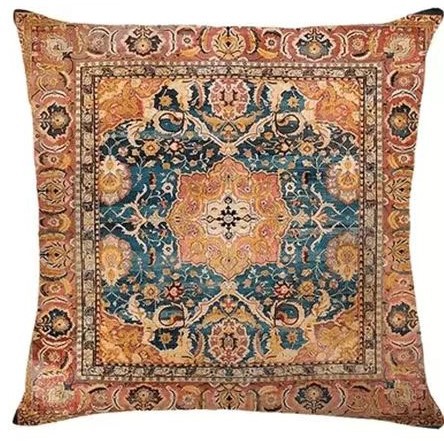 2024 funda de almohada bohemia explosiva transfronteriza Amazon lino estampado mesa de sala de estar bandera cojín de dormitorio