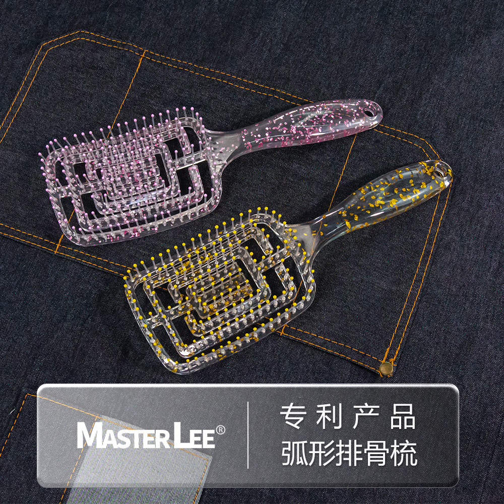 Transparent rib comb for high-looking girls with high roots and high skull curly hair comb to smooth hair and hairdressing comb wholesale