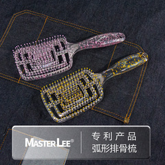 Transparent rib comb for high-looking girls with high roots and high skull curly hair comb to smooth hair and hairdressing comb wholesale