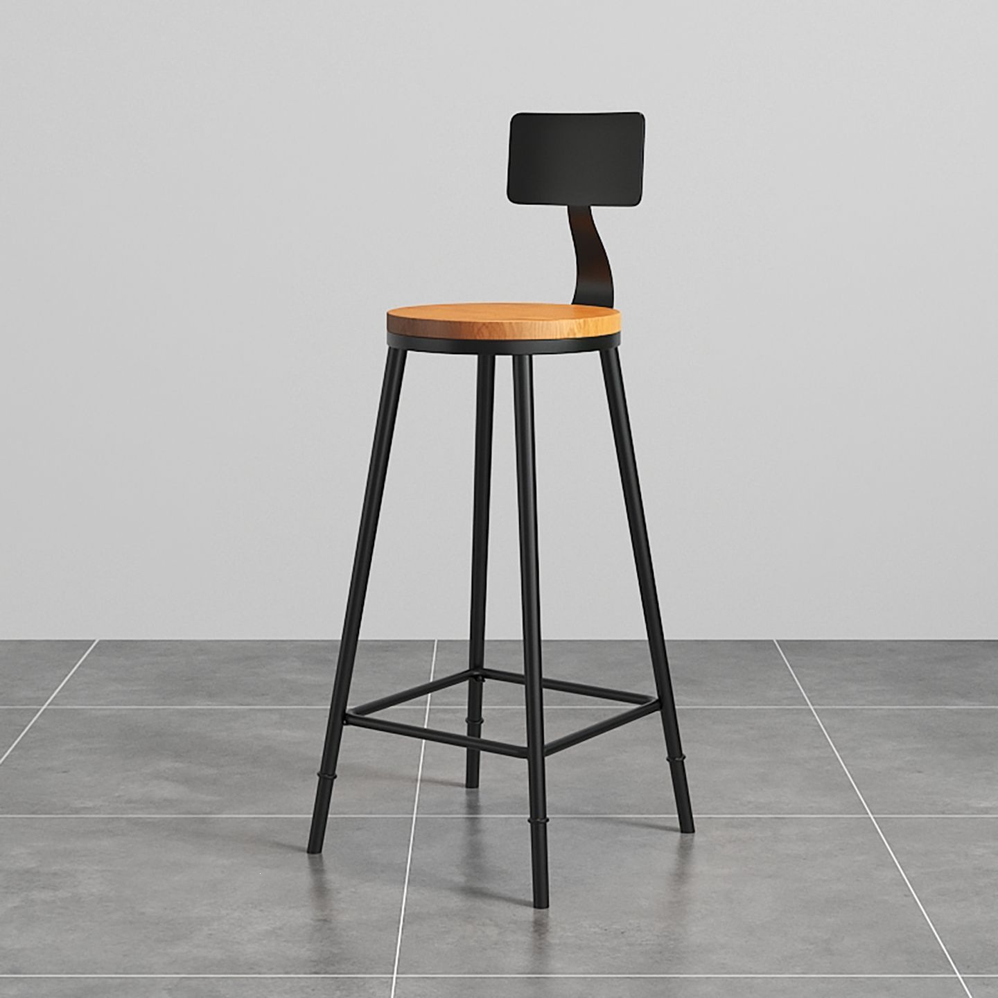 With back, light color solid wood