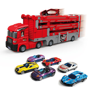 Children's Travel City Construction Fire Engineering Transportation Rescue Inertia Car Eight Sets Large Gift Box Boy Toys Wholesale