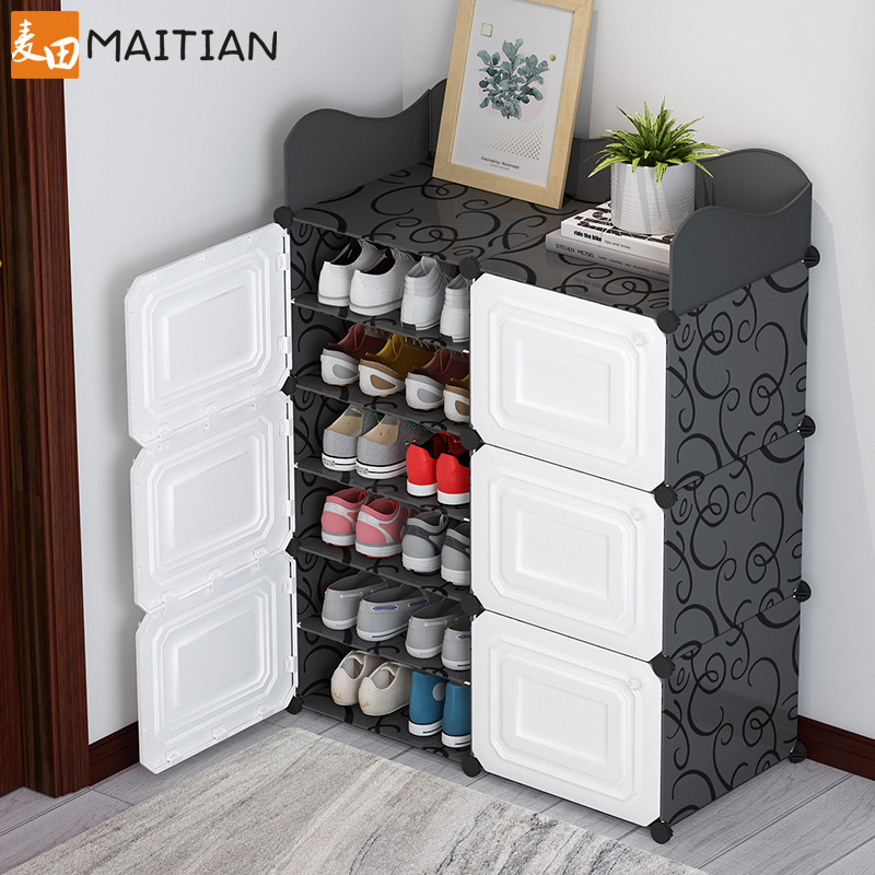 Simple Shoe Cabinet with Large Capacity, Economical Household Multi-Layer Dust-Proof Indoor Good-Looking Shoe Rack Storage Artifact at the Door
