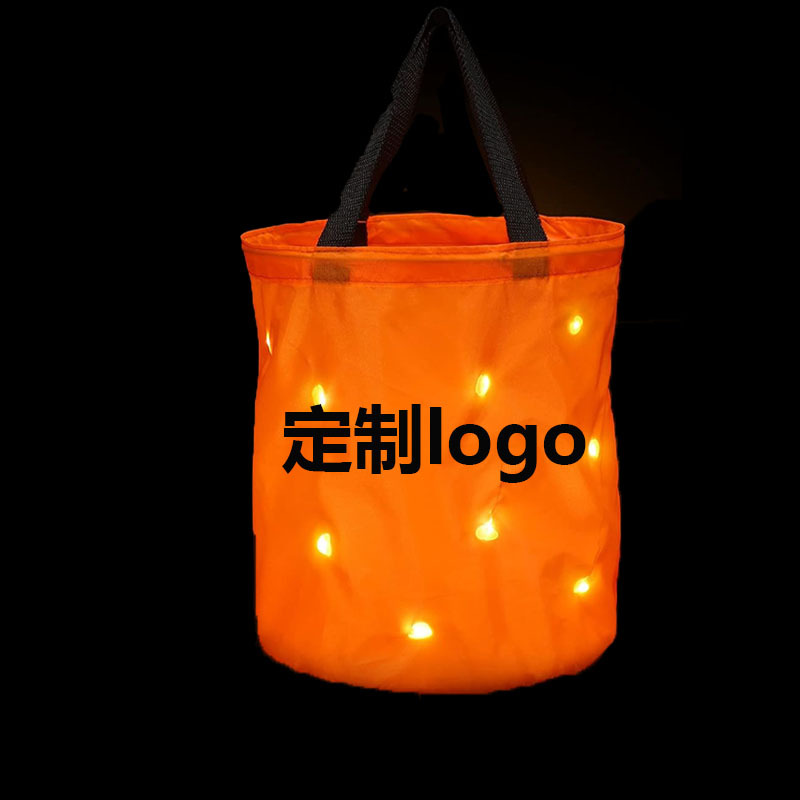 圣诞道具手提袋袋子糖果袋装饰糖万圣节立体手提南瓜袋儿童礼物袋
