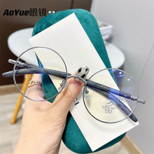 00102新款防蓝光古铜框平光镜 男女个性眼镜韩版复古方框金属镜框