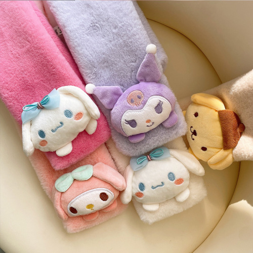 Winter Children Fleece Scarf for Boys and Girls, Thick Windproof and Warm Baby Neck Gaiter, Cartoon Simple and Cute Neck Cover