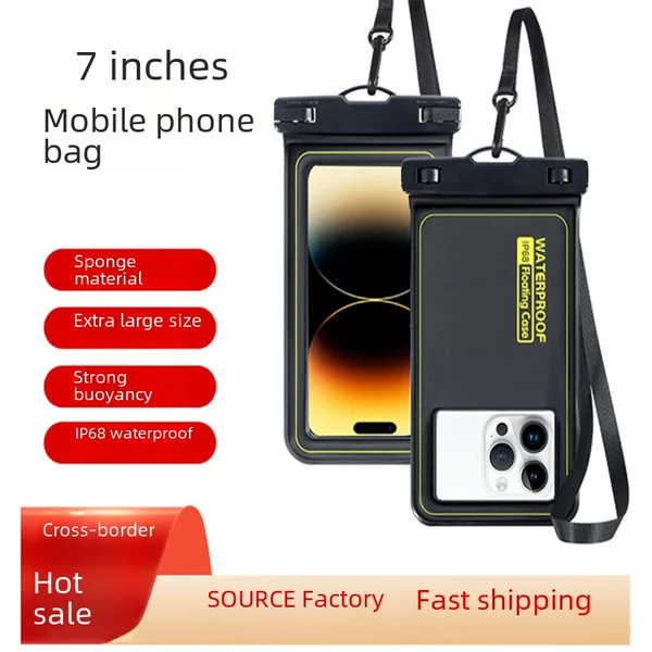 New sponge floating mobile phone waterproof bag outdoor drifting travel diving swimming mobile phone waterproof case protective cover