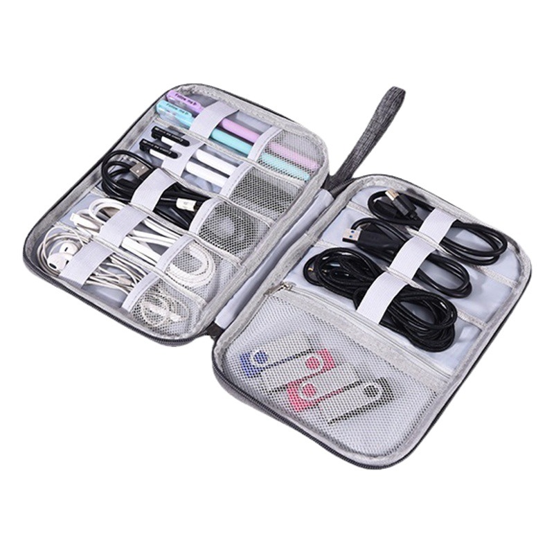 Nueva bolsa de almacenamiento digital plana bolsa de almacenamiento de cable de datos multifunción bolsa de almacenamiento de auriculares de energía móvil bolsa de almacenamiento