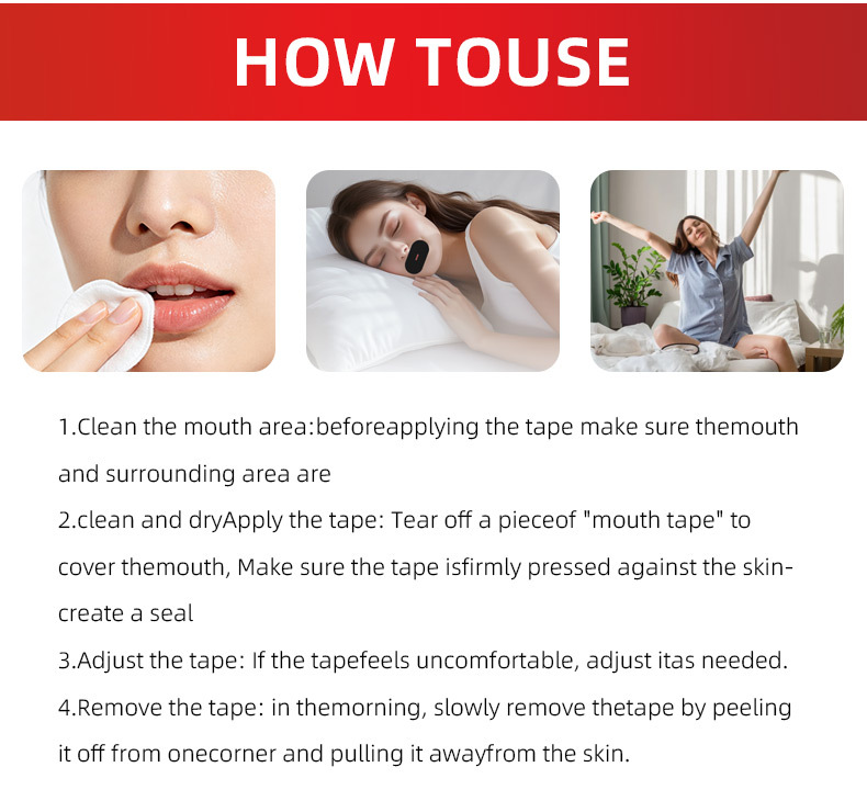 Mouth Breathing Correction Patch Anti Snoring Sleep Strip 30 Patches Box specifications