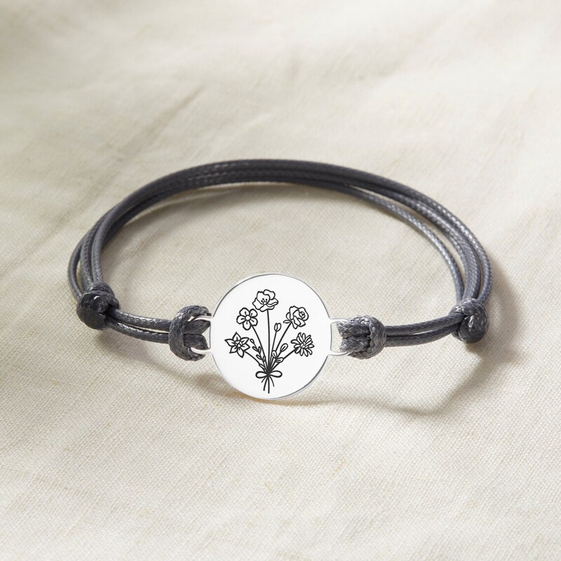 Adjustable Couple Men's and Women's Engraving Mirror Polished Titanium Steel Round Pieces Leather Cord Braided Bracelet Stainless Steel Wax Cord Bracelet Adjustable Couple Men's and Women's Engraving Mirror Polished Titanium Steel Round Pieces Leather Cord Braided Bracelet Stainless Steel Wax Cord Bracelet
