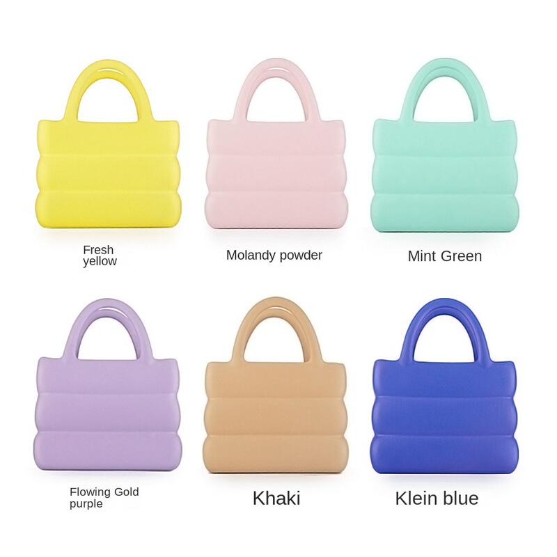 2026 Summer New Style Ins Lightweight Eva Shopping Bag Waterproof New Fashion Handbag Trendy Niche Macaron Bag