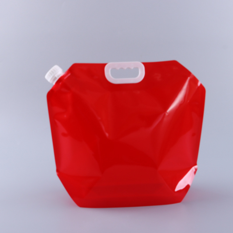 Bolsas de cerveza plegables prefabricadas, bolsas transparentes con boquilla para envasado de cerveza, bolsas de cerveza para llevar, bolsas portátiles con válvula para almacenamiento de agua