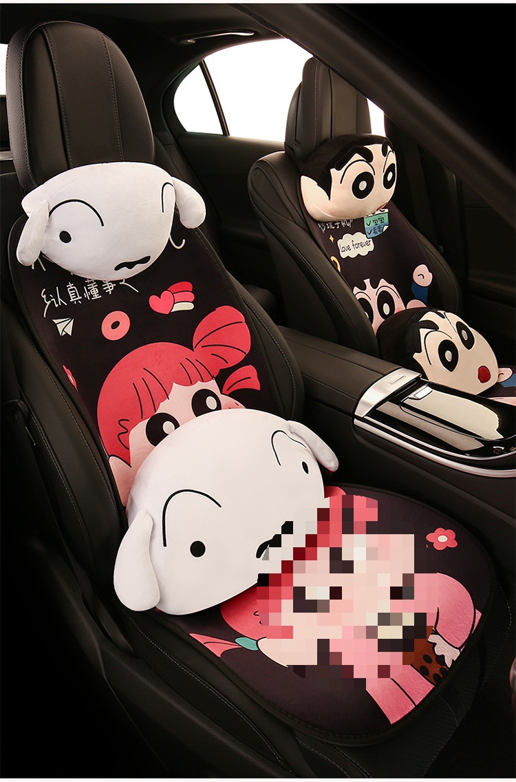 Car seat cushion winter short plush seat cushion half package warm seat cover girls autumn and winter car wool cushion heating only