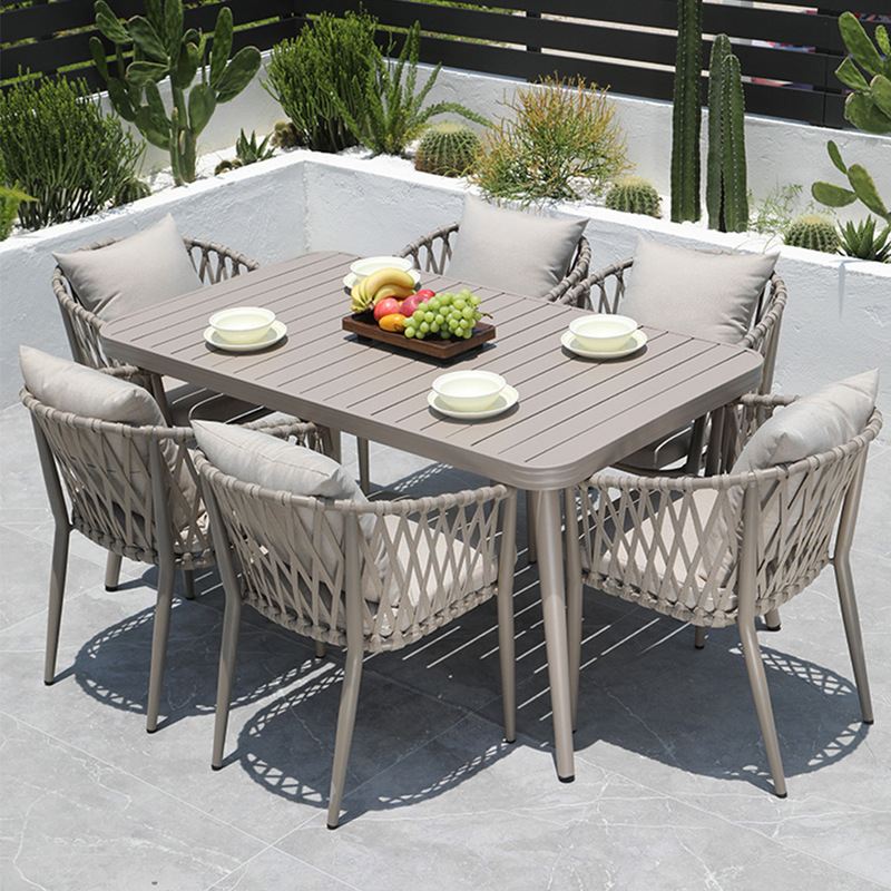 Outdoor Tables and Chairs, Courtyard Garden Terrace Three-Piece Rattan Chair, Outdoor Leisure Chair, Yard Balcony Small Table and Chair Furniture