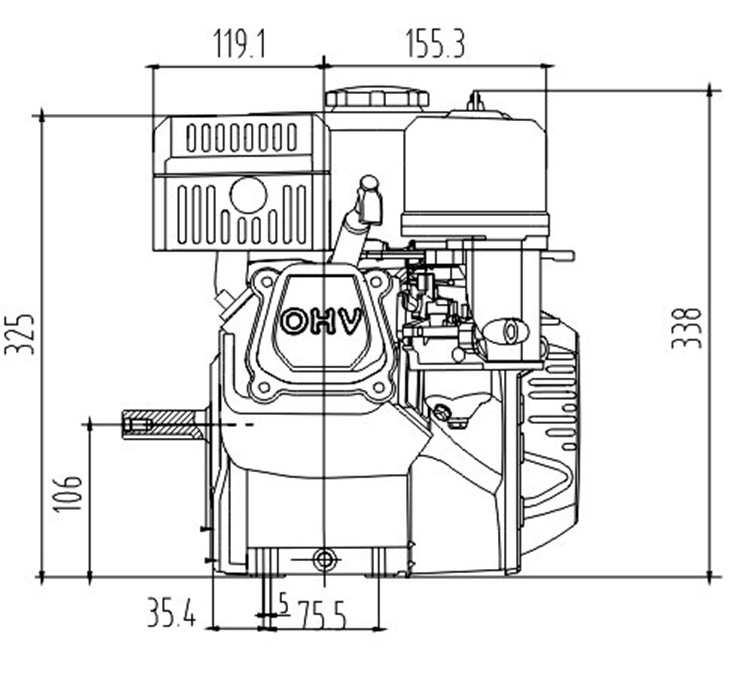 Jialing Gasoline Engine Small 168F/170F four-stroke 7.5 horsepower wiping boat hanging spray agricultural power