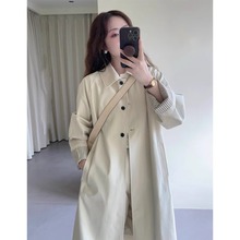 中长款风衣外套女2025春季新款超好看小个子宽松高级感大衣韩系