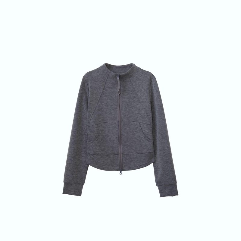 [Continuation] Autumn Slim Fit Zipper Thin Korean Style Pocket Sports Outdoor Fashion Women's Sweatshirt 25366