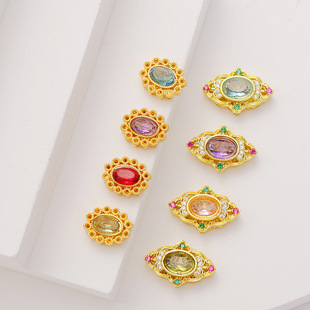 18K����ɫ��Ƕʯ�ٽz��߅����diy������ֹ��Ʒ�������