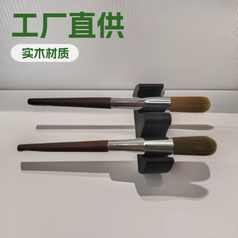 Factory direct supply solid wood coffee bar brush, non-shedding, specialized brush for cleaning coffee grinder burrs/coffee machine dust