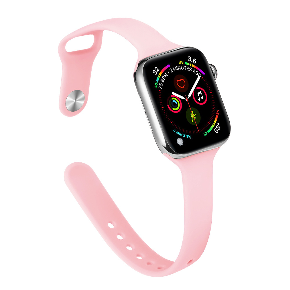 Aplicable Apple Watch correa Applewatch8SE7654 cintura pequeña correa de silicona delgada moda deportiva