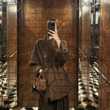 2025秋冬880g绵羊毛羊绒双面呢短款大衣 设计感外套女贵气咖调