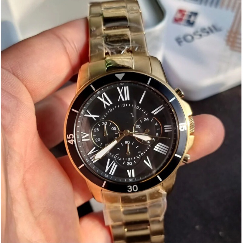 Foreign Trade Cross-Border Fossil Men's Watch with Steel Band, Quartz, Roman Numerals, Waterproof Wristwatch Fs5267/Fs5236/Fs5374
