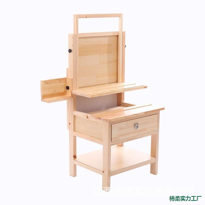 Art Exam Sketch Table, Art Student Training Chair, Liftable Wooden High School Student Sketching Easel, Painting Table and Stool