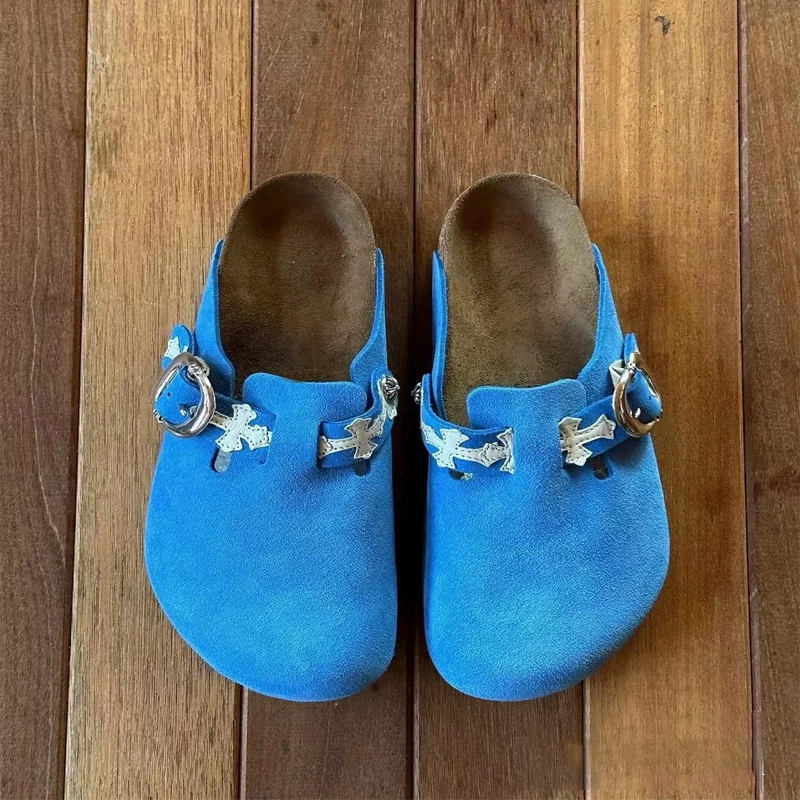 [Spot] Туфли с толстой подошвой Baotou Bergken женские новые кроссовки ретро найден lazy half slipper