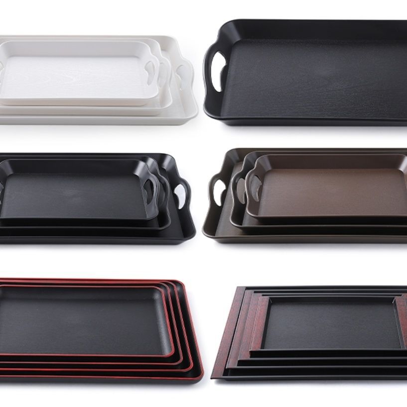 직사각형 일본 레스토랑 서빙 플레이트 매점 식기 레스토랑 서빙 트레이 멜라민 스퀘어 매점 패스트 푸드 플레이트