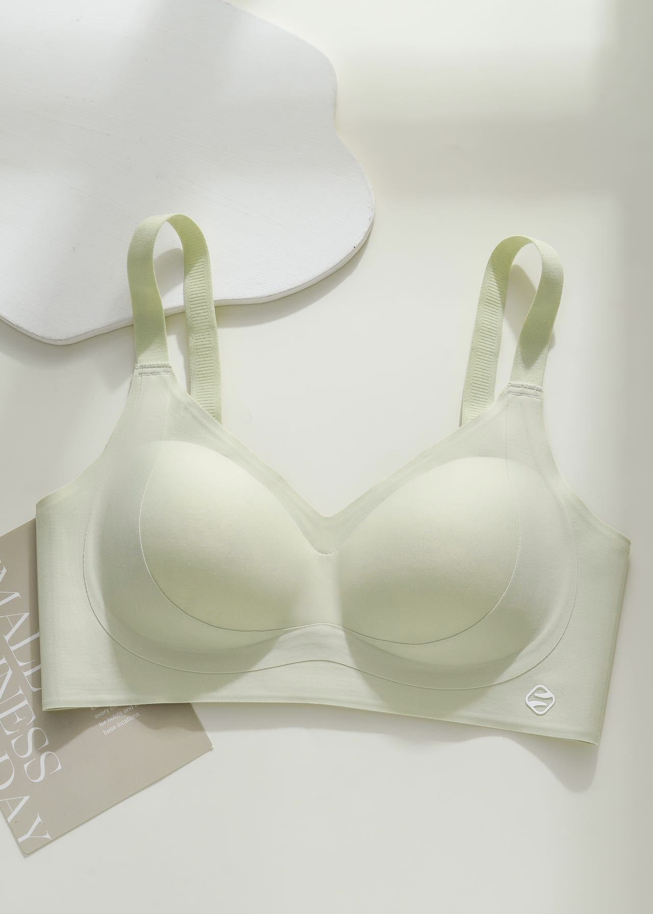 Ropa interior sin costuras para mujeres, pechos pequeños, grandes copas fijas de gelatina, chaleco sin anillo de acero, sujetador de leche image 9