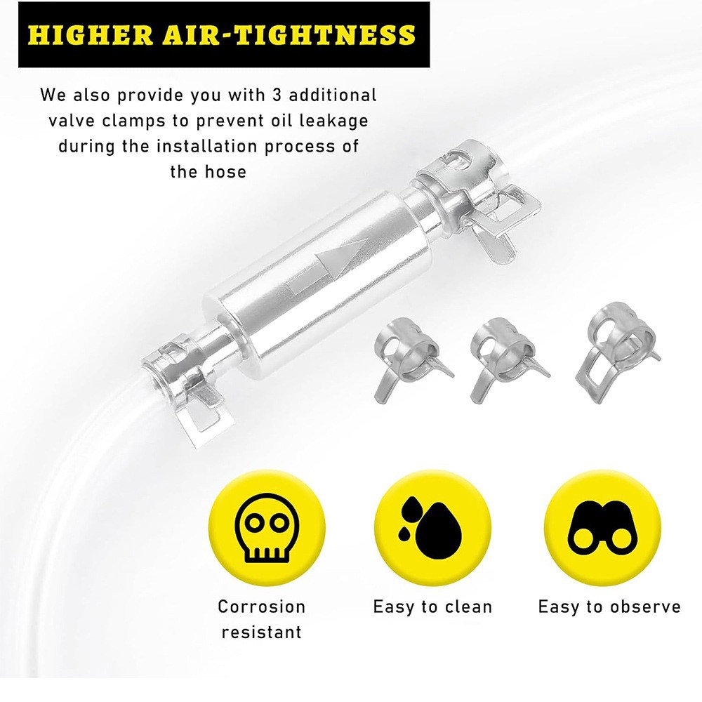 Motorcycle fuel pipe motorcycle fuel supply tool hydraulic brake bleeder tool one-way valve suction pipe