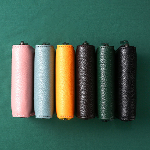 RFID Top Layer Cowhide Accordion Card Bag Large Capacity Multi-Card Slot Women's Genuine Leather Card Holder Men's ID Card Wallet 
