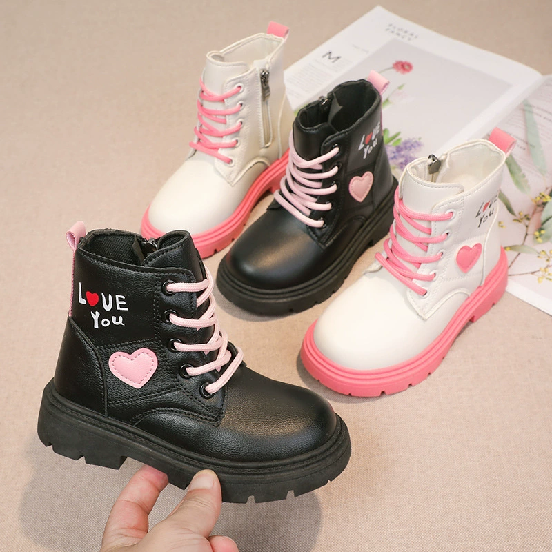 Девочки Мартин сапоги плюс бархат 2024 осень-зима новые детские сапоги