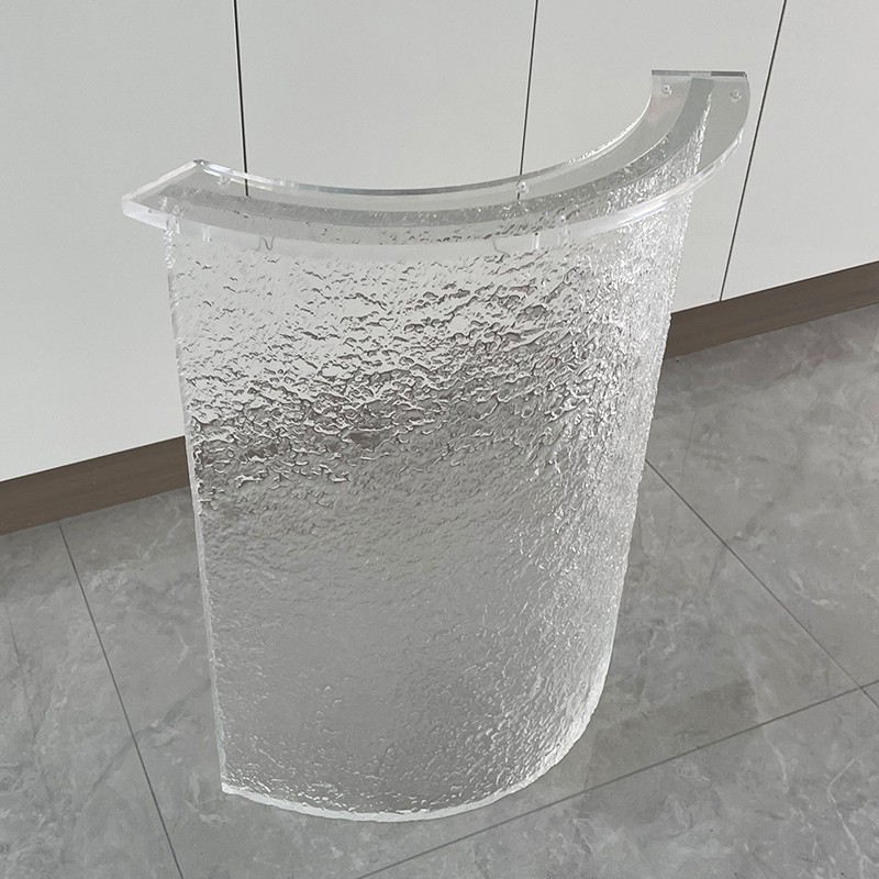 アクリルのテーブルの足は足の円弧の島の台のテレビのテーブルの足のテーブルのテーブルの岩板の支柱の茶のいくつかの石の紋様のテーブルの角を支えます。|undefined