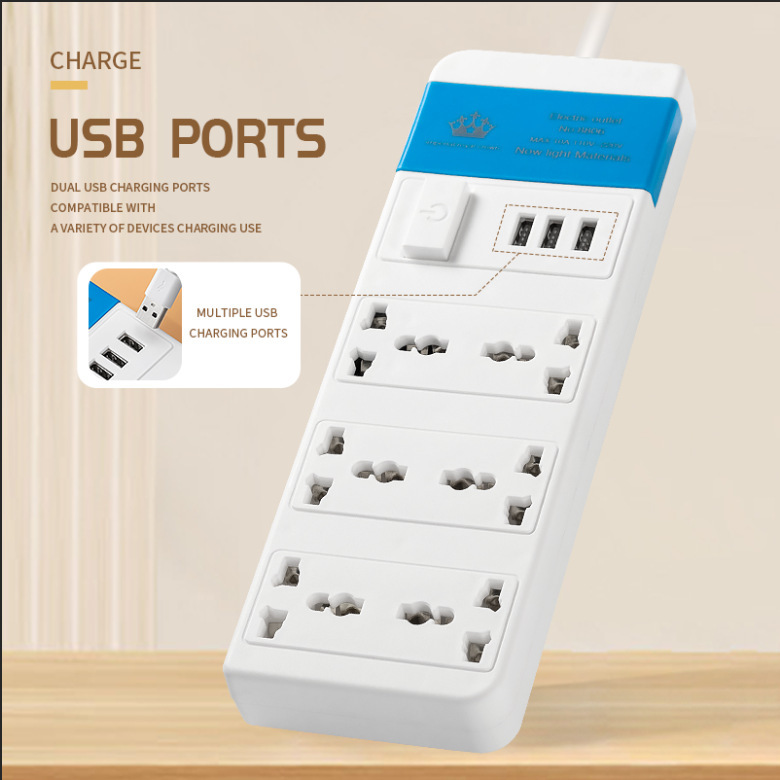 Multipropósito transfronterizo enchufe inteligente multipuerto cargador de teléfono móvil cabezal de carga multifuncional USB exportador de comercio exterior image 2