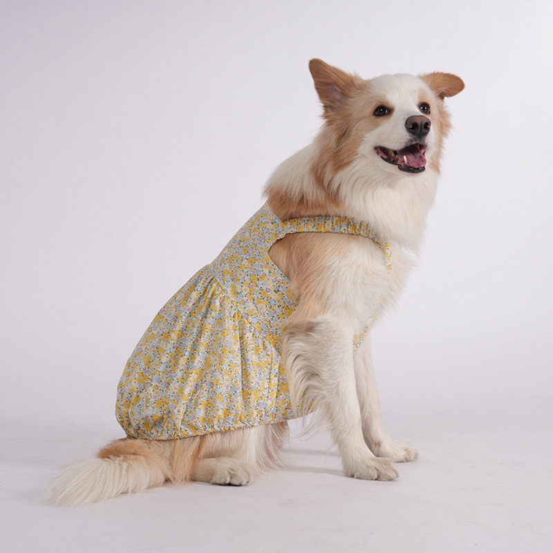ドーパミンペットプリンセスドレス純綿薄手ペット服犬服ボーダーコリーゴールデンレトリバー大型犬用ユニバーサルパンプキンスカート|undefined