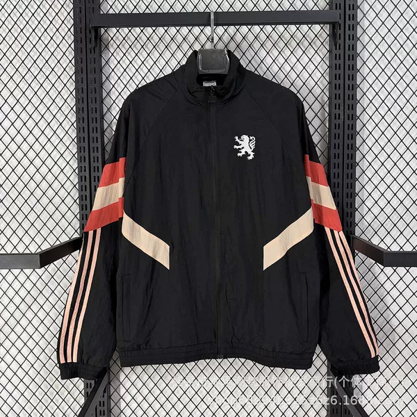 Football training jacket Lyon black sports casual warm-up jacket spring and autumn men's model foreign trade wholesale