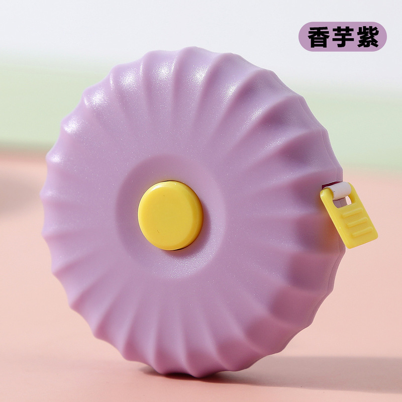 便携2米小卷尺学生米尺软尺皮尺量三围腿腰胸围测量衣服樱花粉|undefined