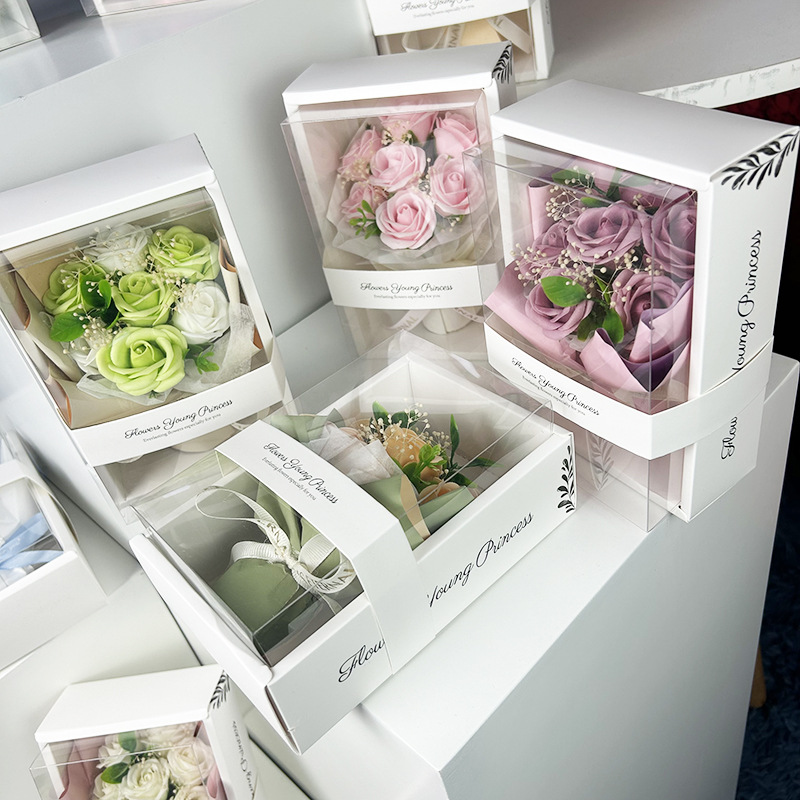 Tanabata Eternal Flower Rose Soap Flower Simulation Bouquet Finished Dried Flowers for Girlfriend Valentine's Day Gift Factory Wholesale