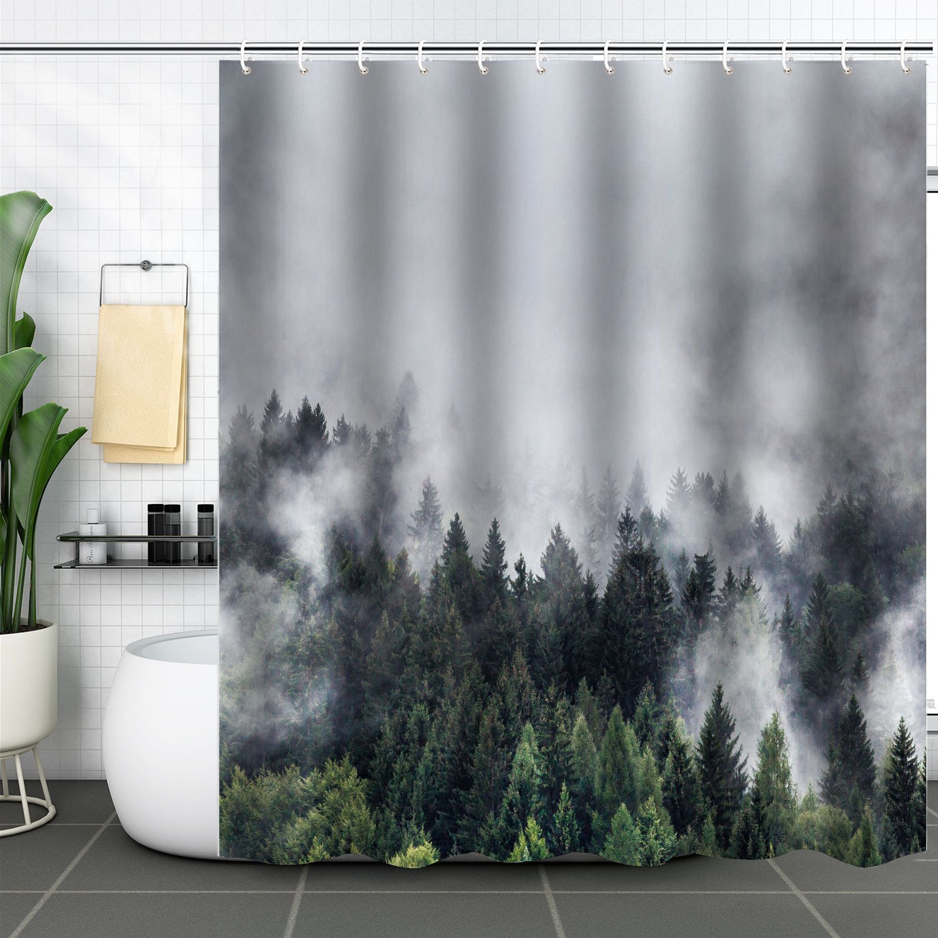 Waterproof curtain, 3D digital printing service, polyester