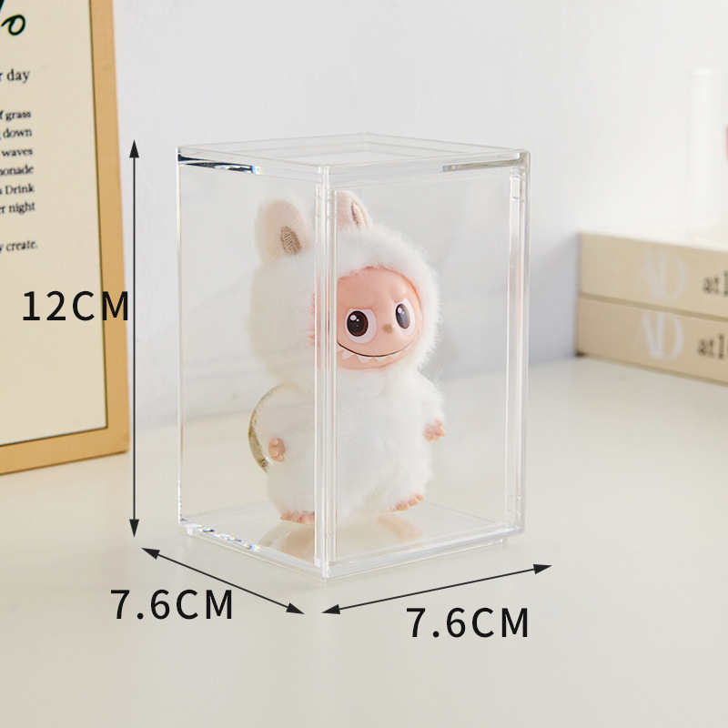 labubu心底密码系列盲盒收纳展示架拉布布4.0手办搪胶娃娃展示盒|undefined